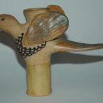 Flying Bird Stoneware Candlestick Holder